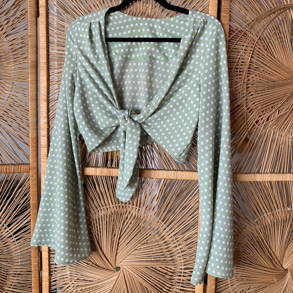 Elle Jay Polka Dot Tie Crop